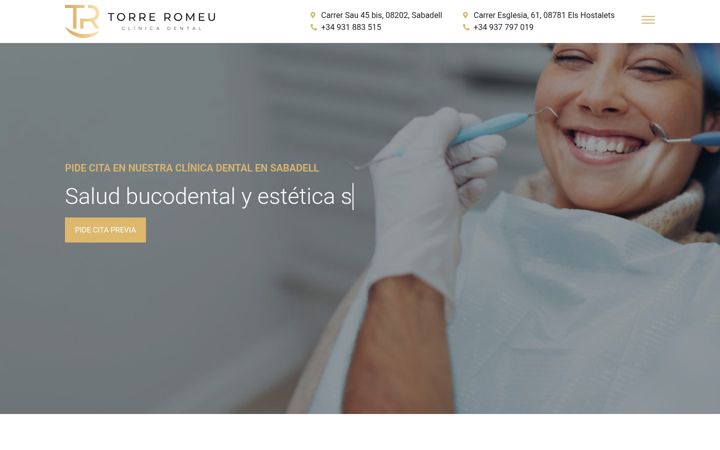 Screenshot of clinicadentaltorreromeu.es