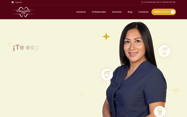 Screenshot of clinicadentalturo.com