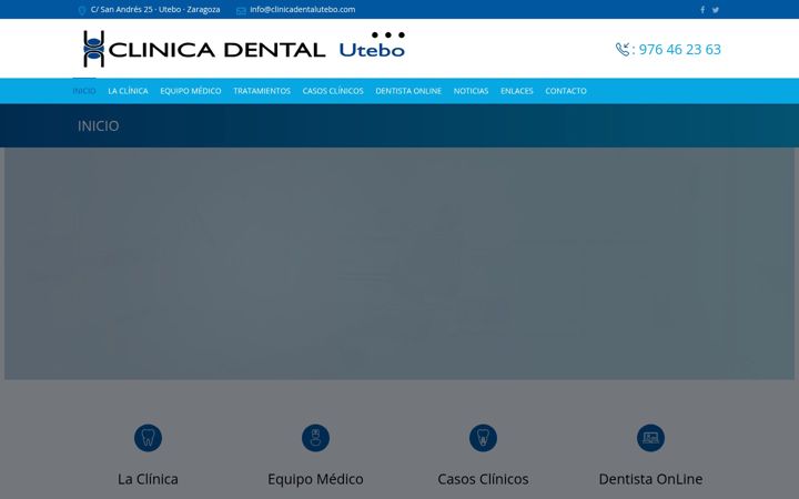 Screenshot of clinicadentalutebo.com
