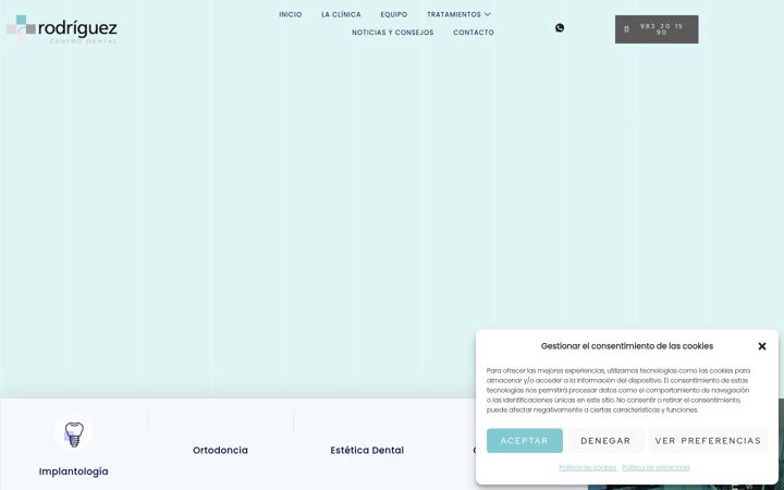 Snímek obrazovky clinicadentalvalladolid.es
