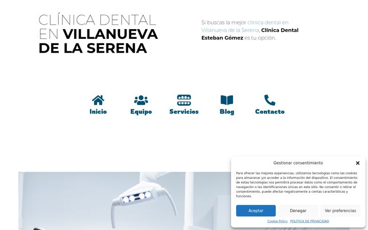 Screenshot of clinicadentalvillanuevadelaserena.com
