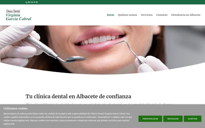 Screenshot of clinicadentalvirginiagarciacabral.com