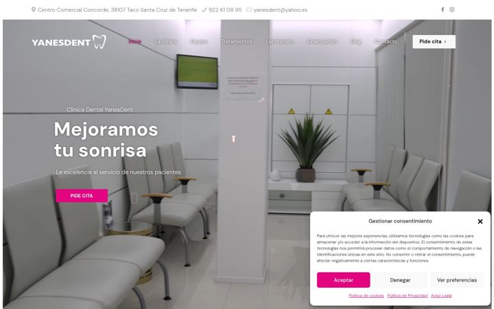 Screenshot of clinicadentalyanesdent.com