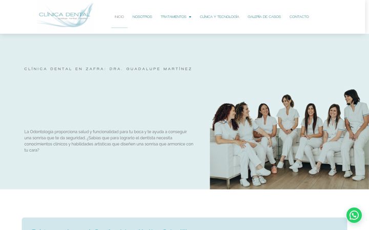 Screenshot of clinicadentalzafra.es