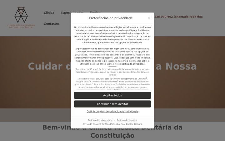 Ekrano kopija clinicadentariaconstituicao.pt