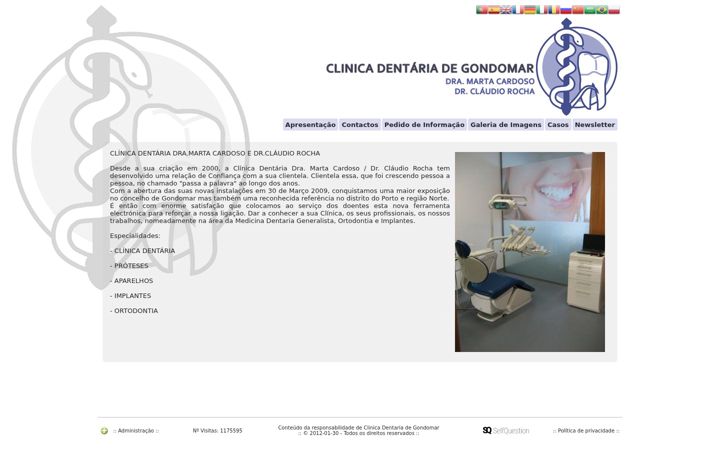 Screenshot of clinicadentariagondomar.com