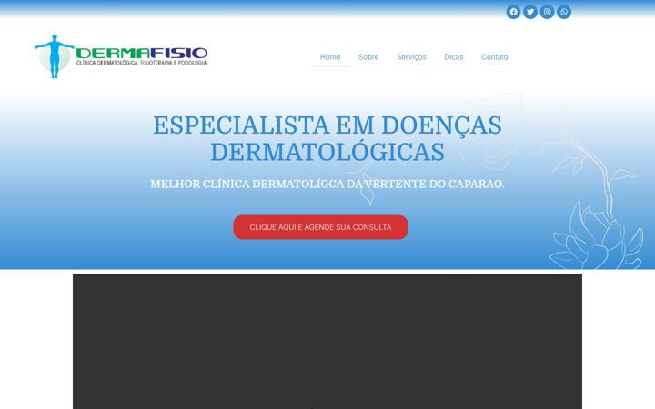 Screenshot of clinicadermafisio.com.br