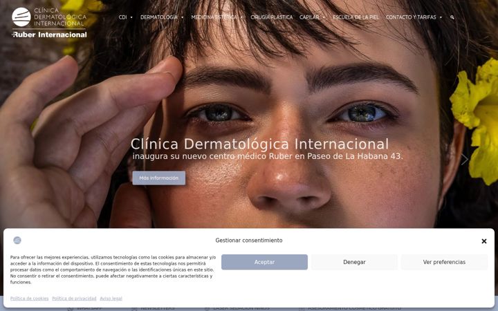 Screenshot of clinicadermatologicainternacional.com