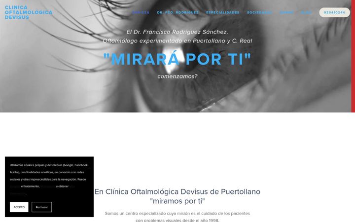Screenshot of clinicadevisus.com