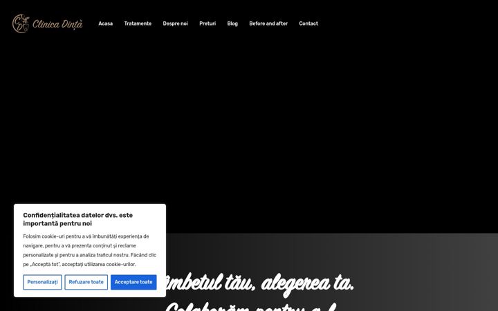 Screenshot van clinicadinta.ro
