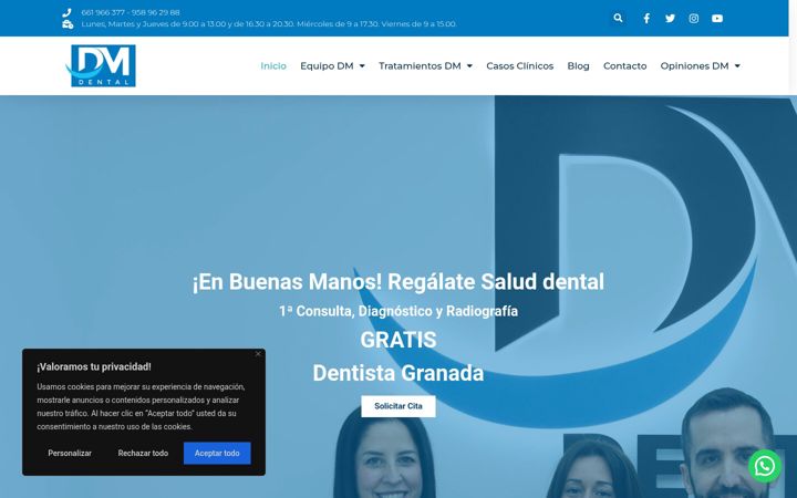 Screenshot of clinicadmdental.com
