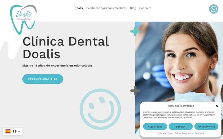 Snímek obrazovky clinicadoalis.es