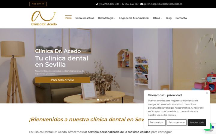 Screenshot of clinicadoctoracedo.es