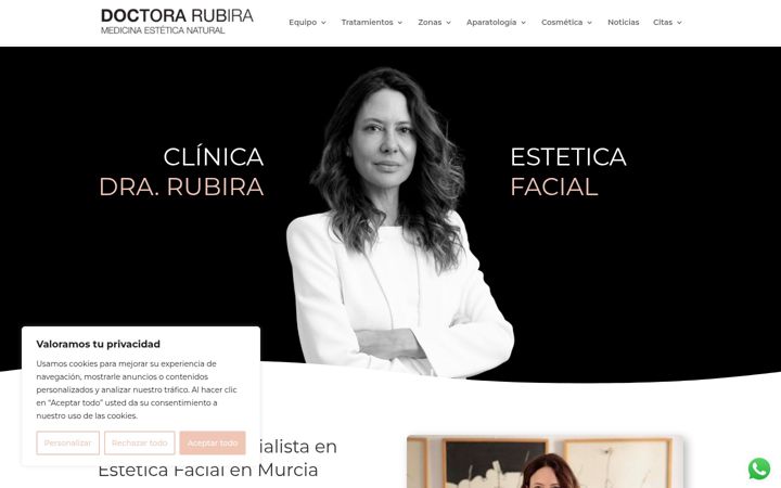 Screenshot of clinicadoctorarubira.com