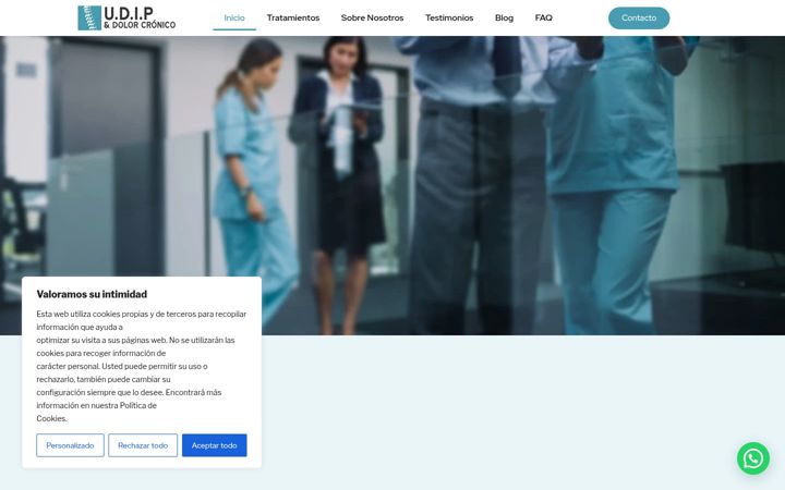 Screenshot of clinicadolorcoruna.es