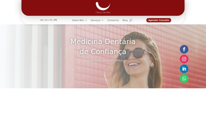 Ekrano kopija clinicadomar.pt