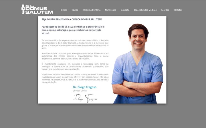 Ekrano kopija clinicadomussalutem.pt