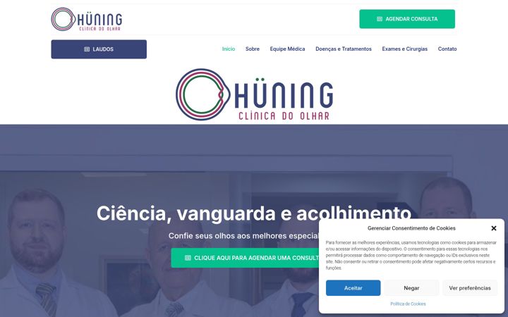 Screenshot di clinicadoolhar.com.br
