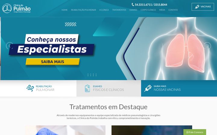 Screenshot di clinicadopulmao.med.br