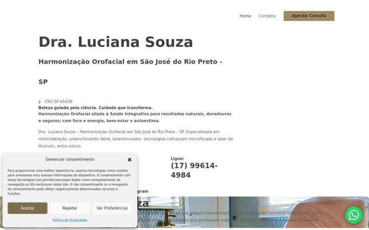 Screenshot di clinicadralucianasouza.com.br