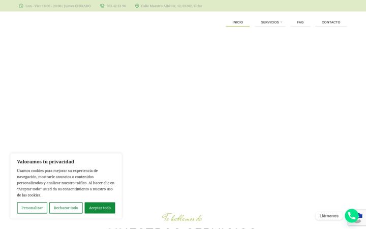 Screenshot of clinicadrbaeza.com