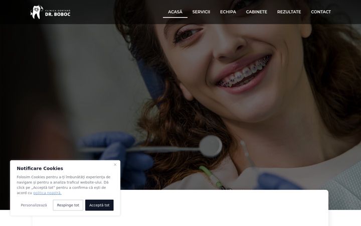 Screenshot van clinicadrboboc.ro