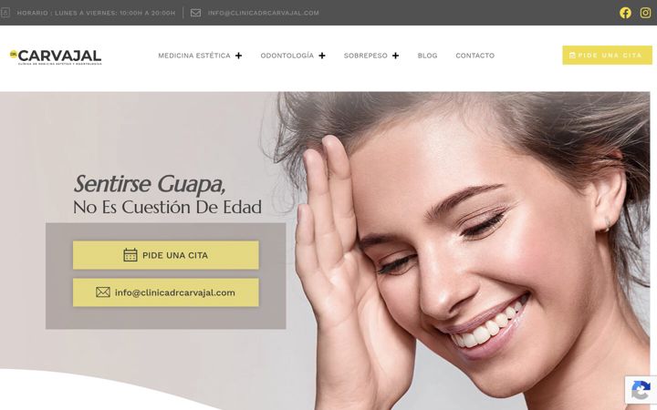 Screenshot of clinicadrcarvajal.com