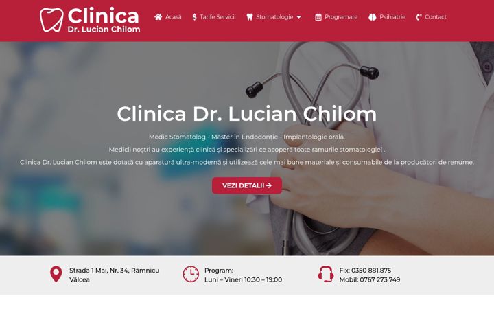 Screenshot van clinicadrchilom.ro