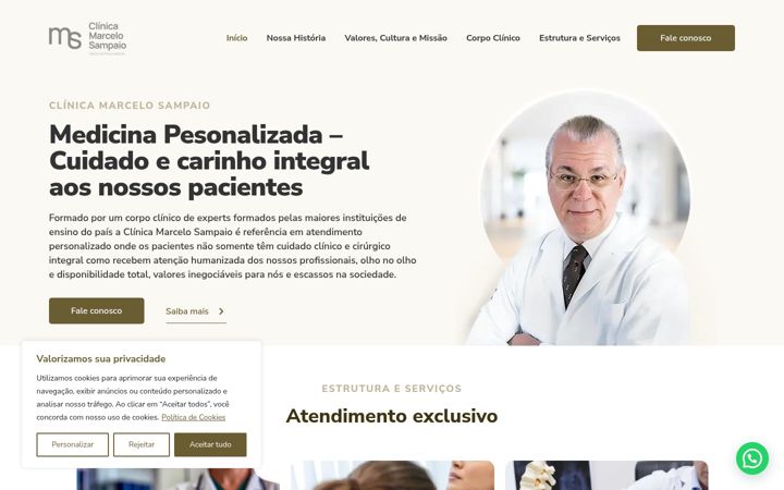 Screenshot di clinicadrmarcelosampaio.com.br
