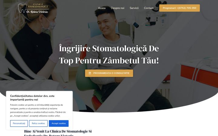 Screenshot van clinicadrrotaruvictoria.ro