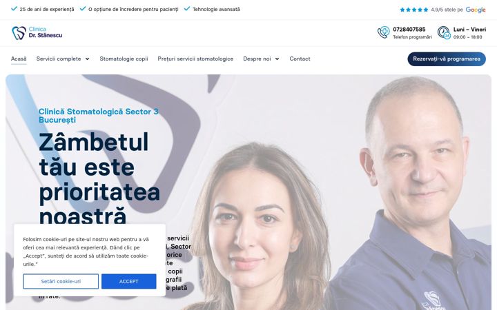 Screenshot van clinicadrstanescu.ro