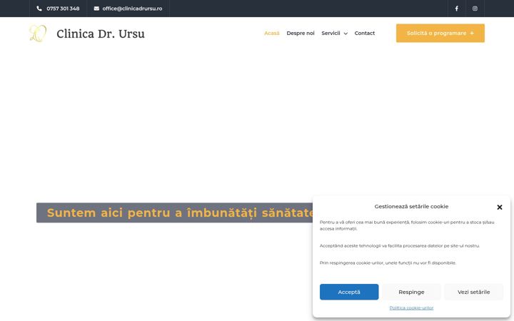 Screenshot van clinicadrursu.ro