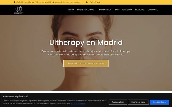 Screenshot of clinicadrzuluaga.es