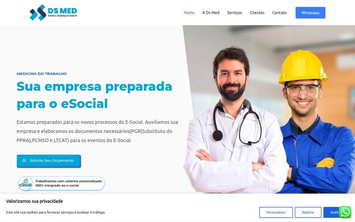 Screenshot of clinicadsmed.com.br