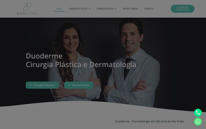 Screenshot of clinicaduoderme.com.br