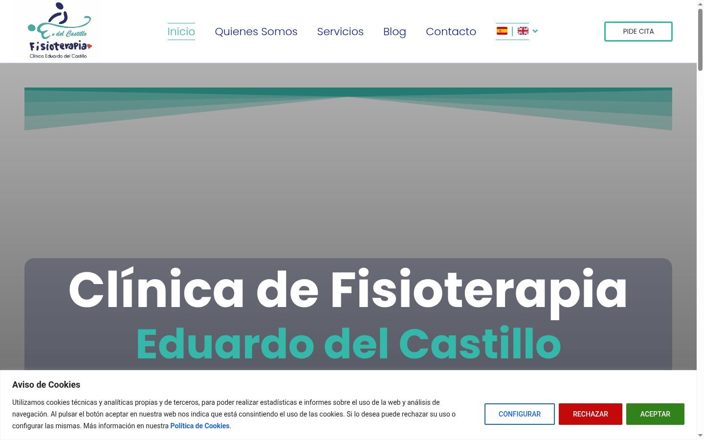 Captura de ecrã do banner de consentimento apresentado antes de qualquer interação