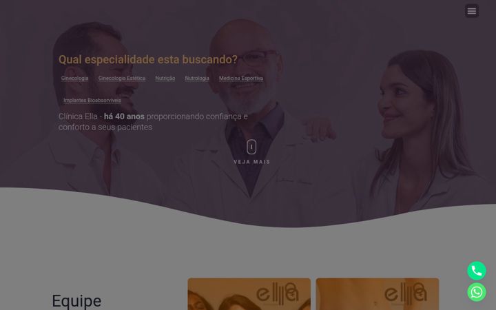 Screenshot di clinicaella.com.br