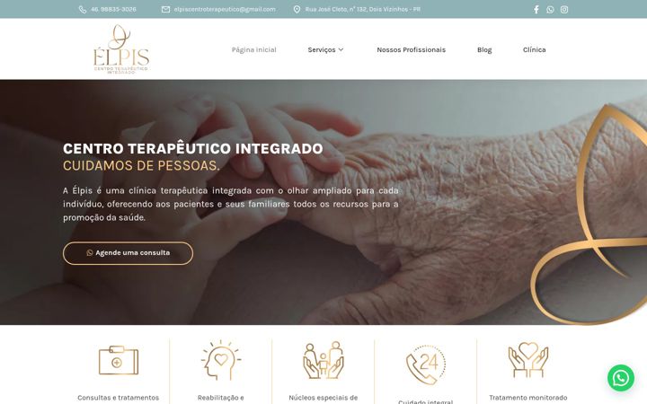 Screenshot of clinicaelpisdv.com.br