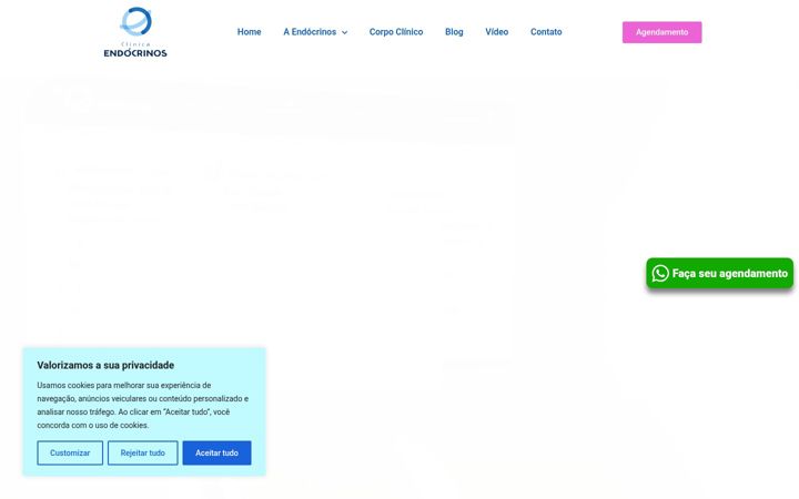 Screenshot of clinicaendocrinos.com.br
