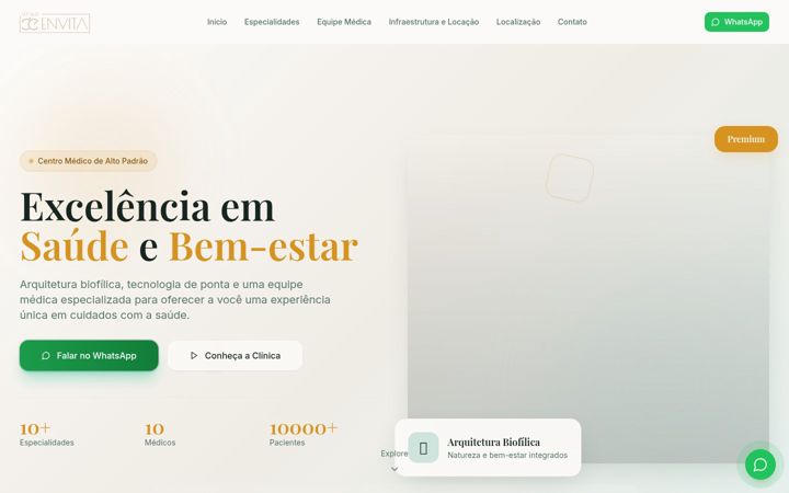 Screenshot di clinicaenvita.com.br