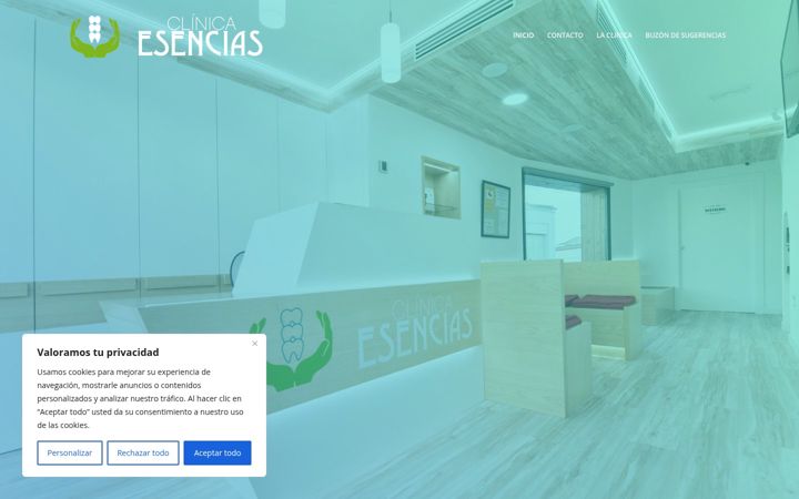 Screenshot of clinicaesencias.com