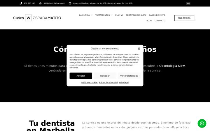 Screenshot of clinicaespadamatito.com