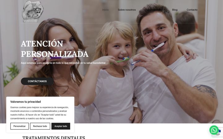 Skærmbillede af clinicaespecialidadesdentalescomillas.es