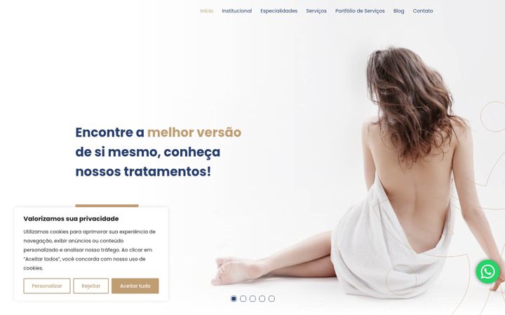 Screenshot di clinicaespelhoespelhomeu.com.br
