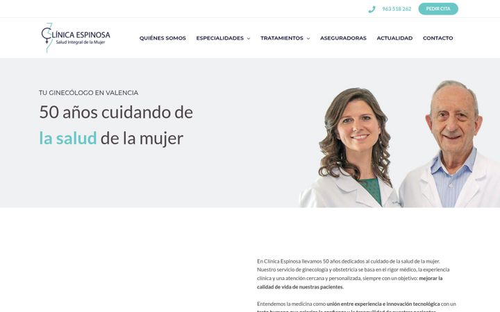 Screenshot of clinicaespinosa.com