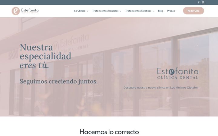 Screenshot of clinicaestefanita.com