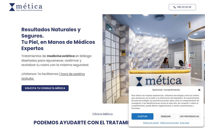 Screenshot of clinicaesteticaprofesional.es