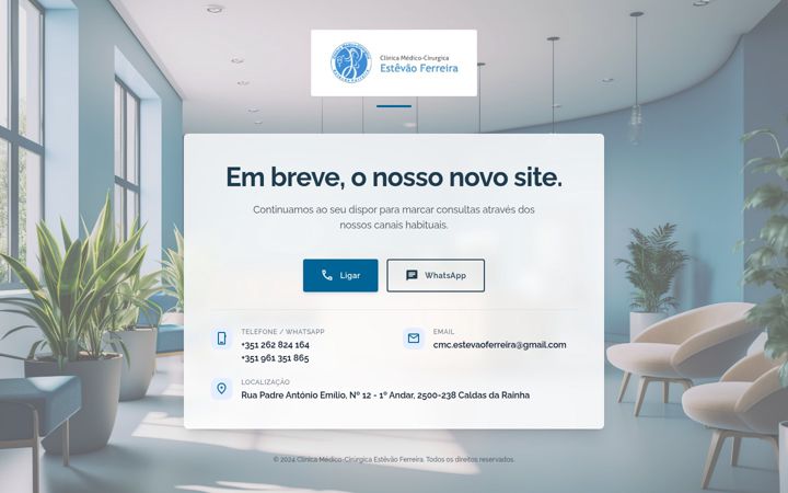 Ekrano kopija clinicaestevaoferreira.pt