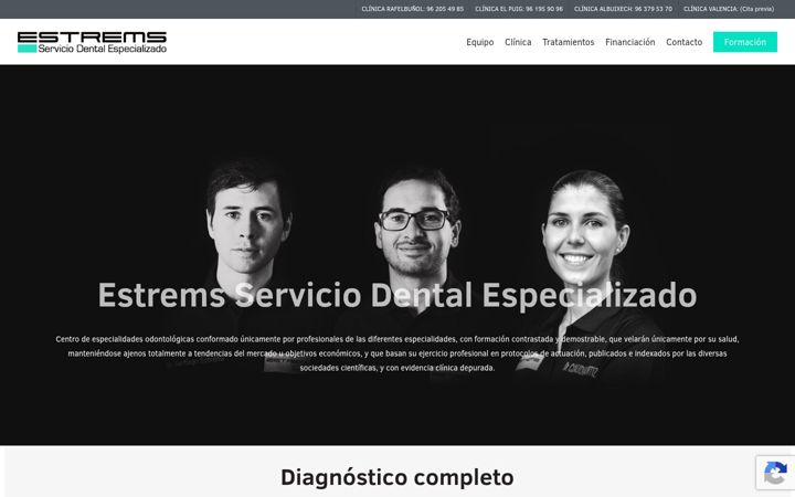 Screenshot of clinicaestrems.com