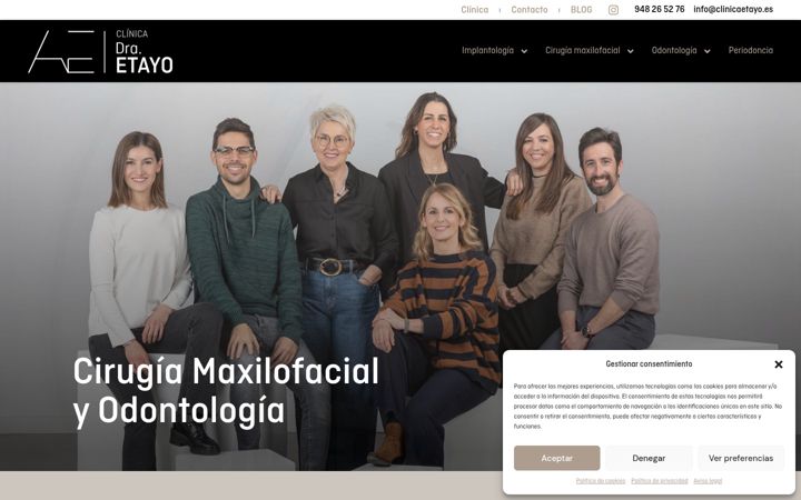 Screenshot of clinicaetayo.es